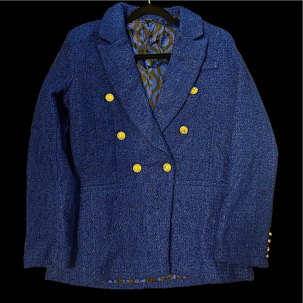 Brand new double breasted tweed blazer